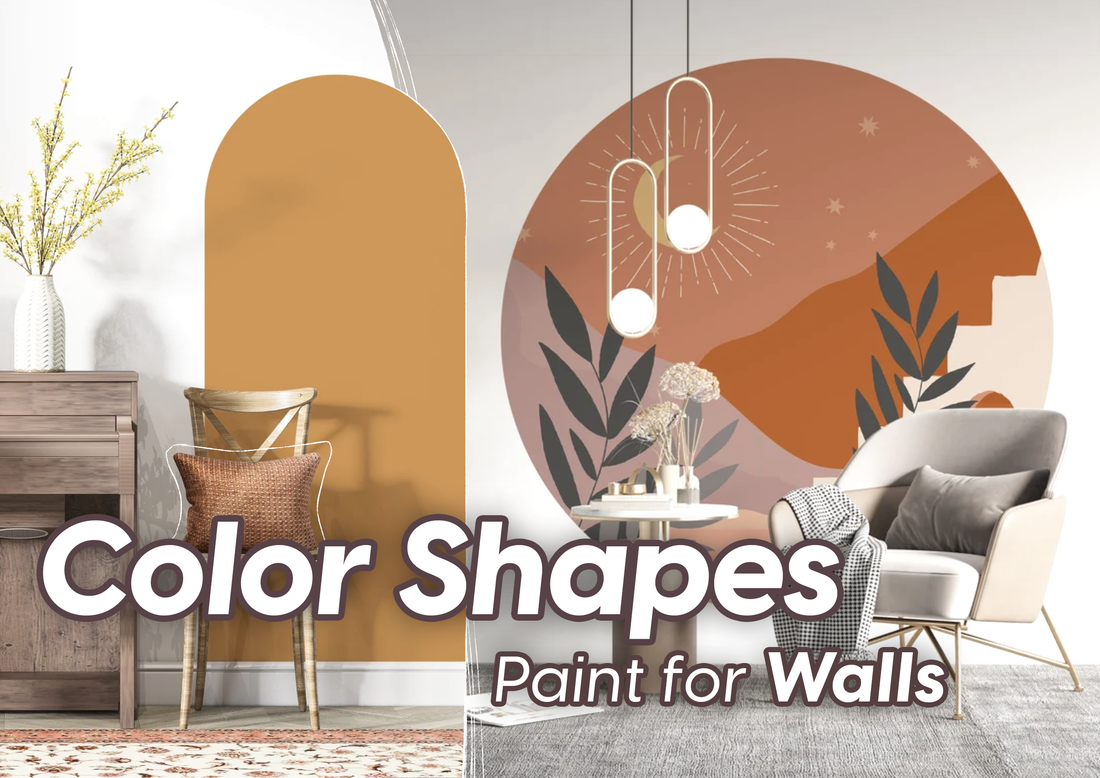 Color shapes diy paint for wall ideas