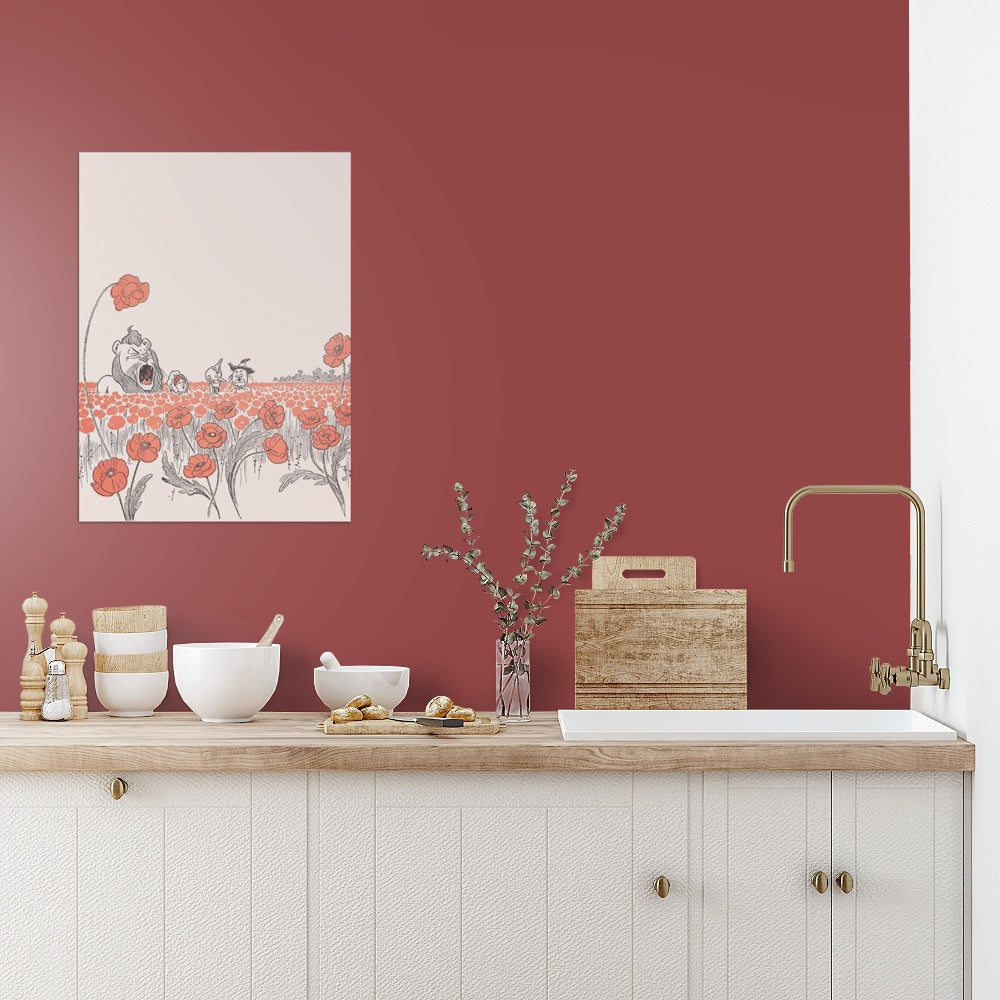 Interior Ideas with red velvet wall paint by Noroo Paint Singapore
