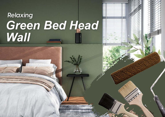 Relaxing Green Bed Head Wall